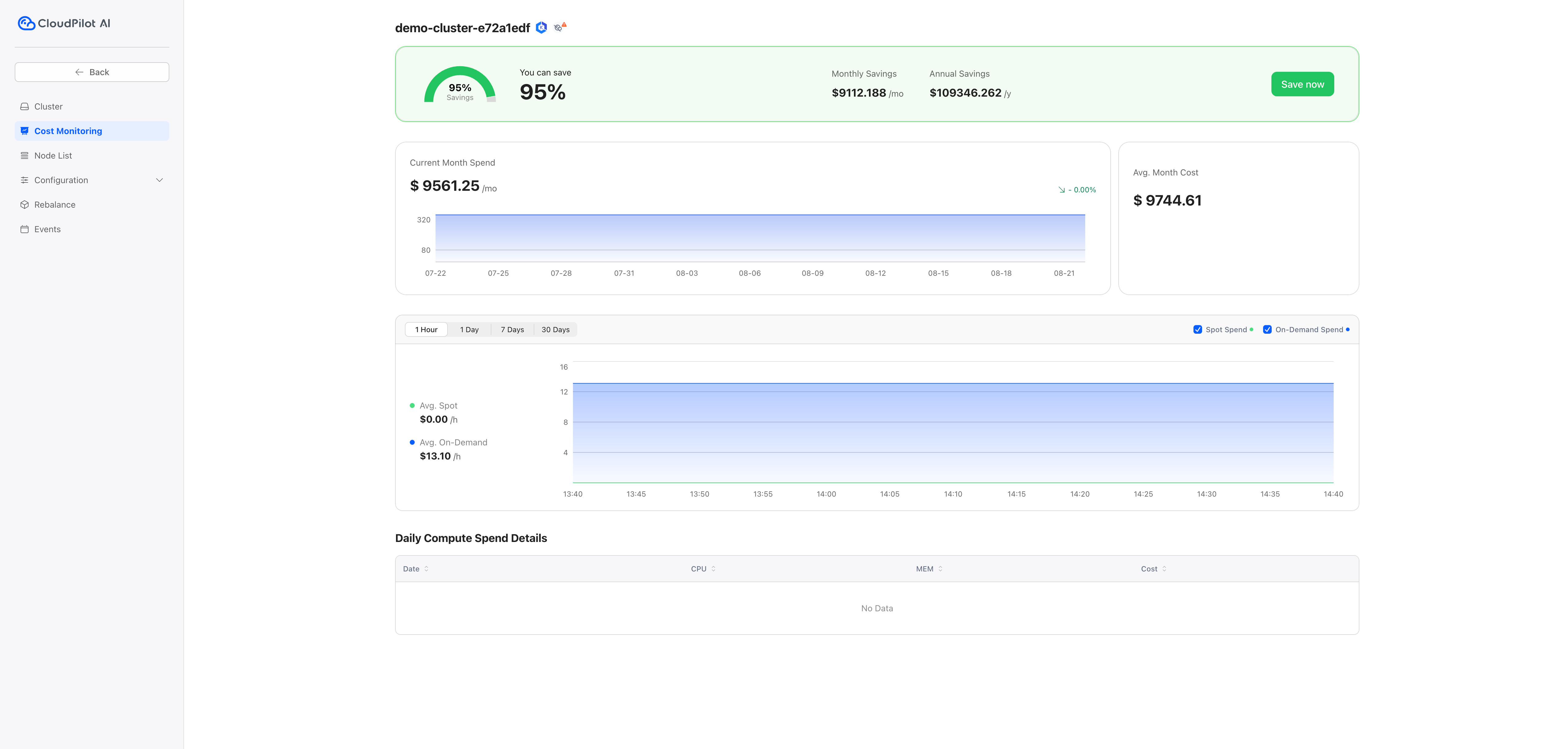 cost monitoring