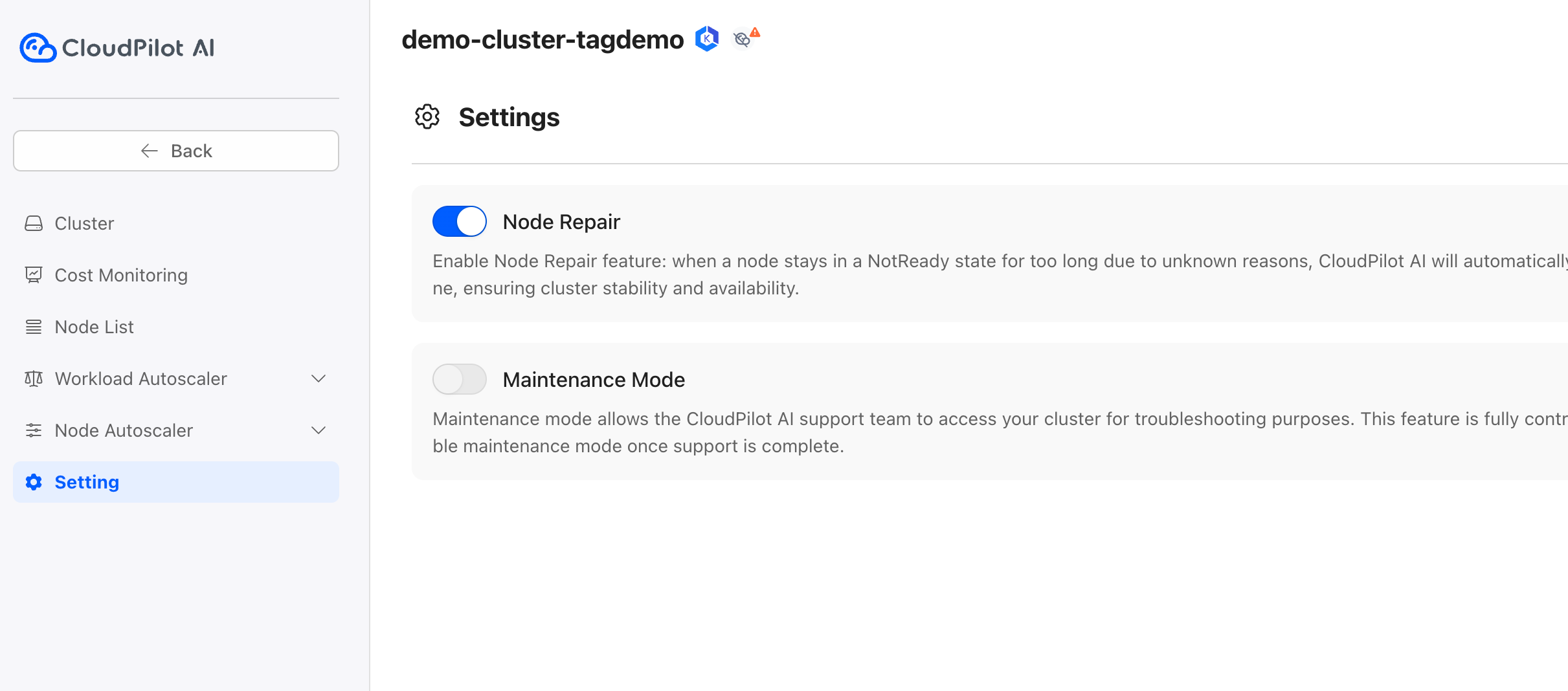 Maintenance mode overview
